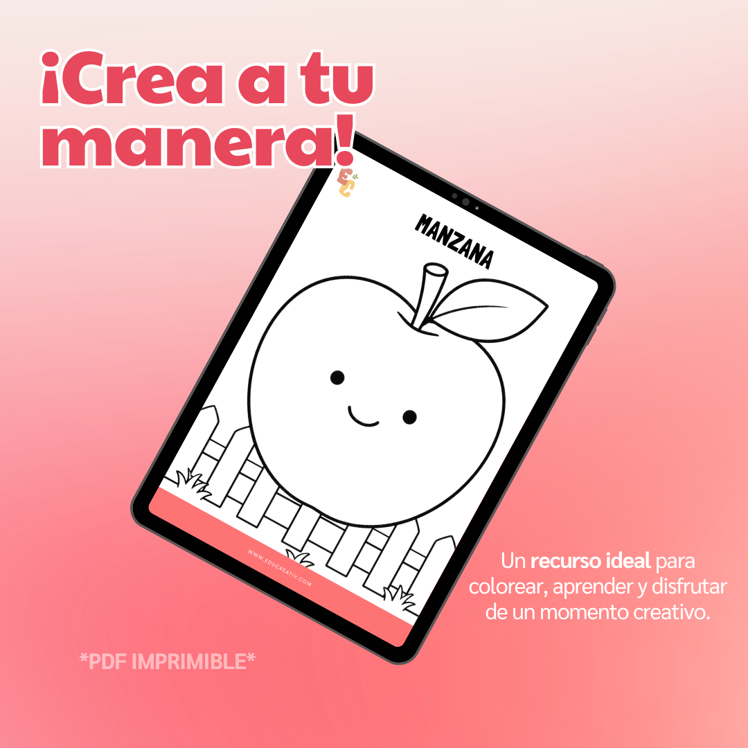 GRATIS — Libro digital "Frutas para colorear"