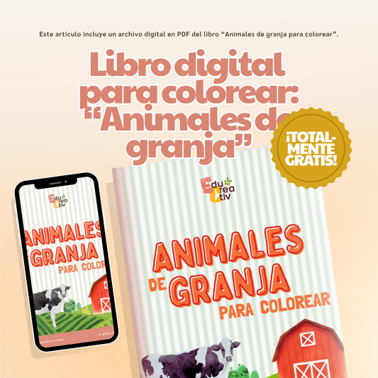 GRATIS — Libro digital "Animales de granja para colorear"
