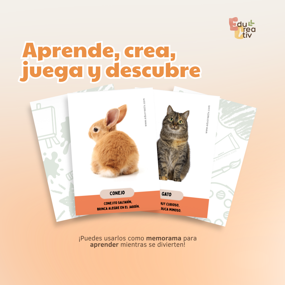 Set de flashcards DIGITAL: Animales domésticos