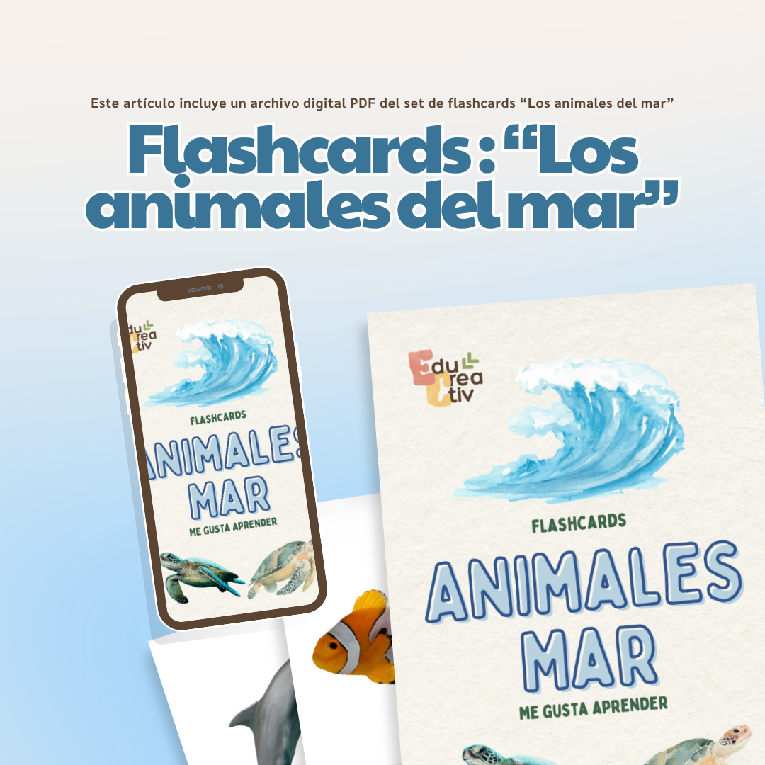 Set de flashcards DIGITAL: Animales del mar