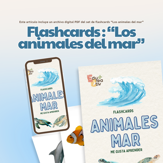 Set de flashcards DIGITAL: Animales del mar