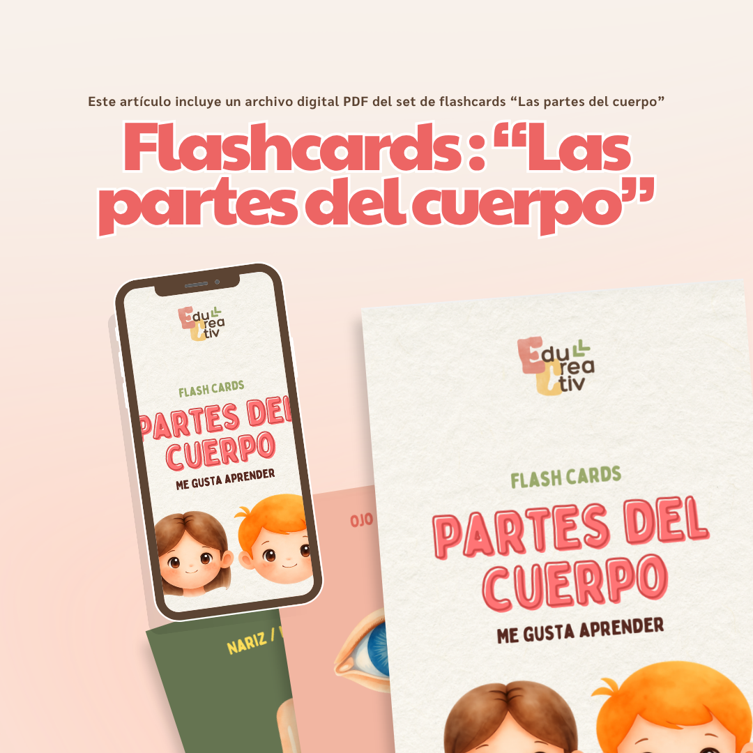 Set de flashcards DIGITAL: Partes del cuerpo