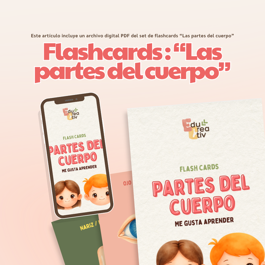 Set de flashcards DIGITAL: Partes del cuerpo