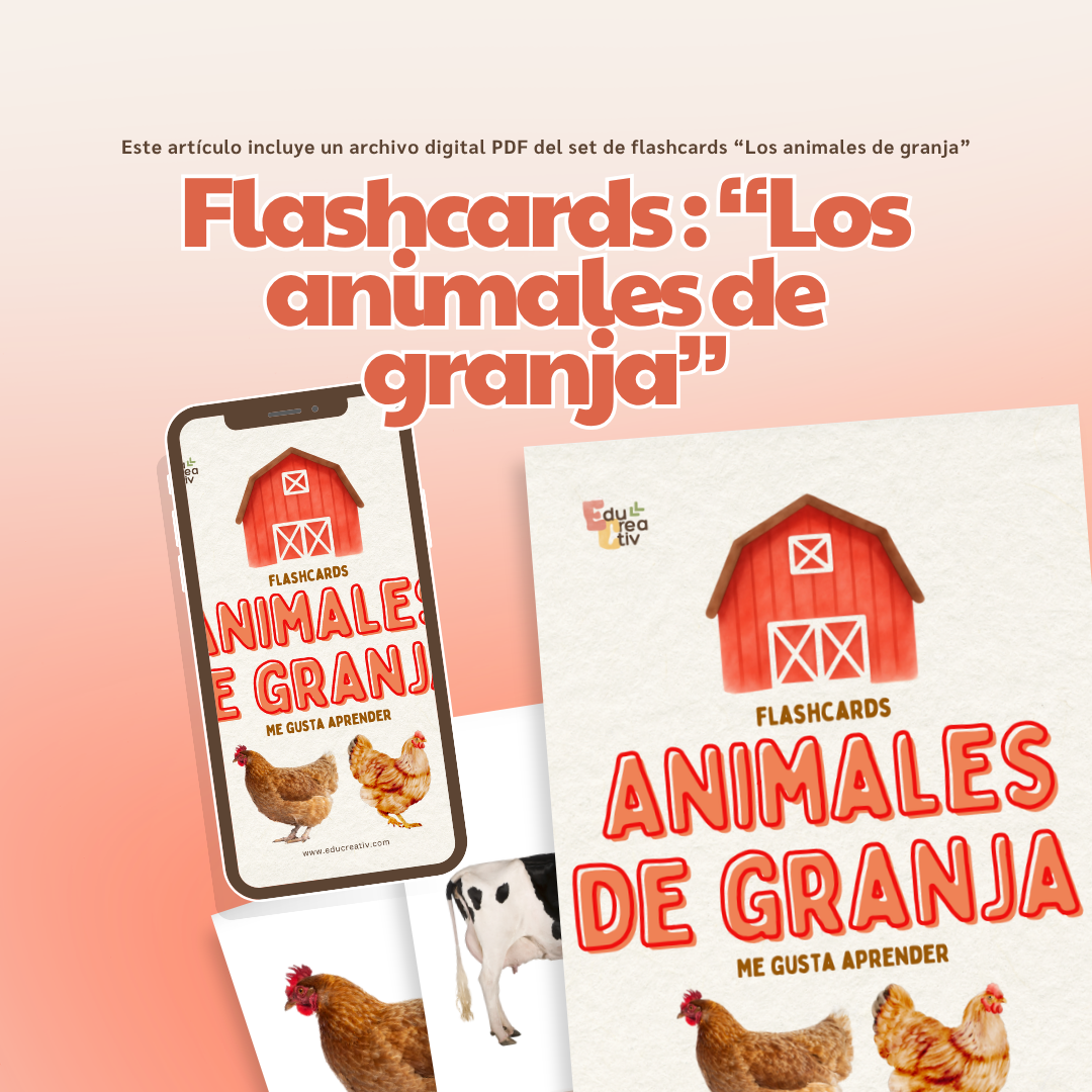 Set de flashcards DIGITAL: Animales de la granja