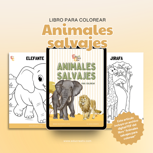 Libro DIGITAL "Animales salvajes para colorear"