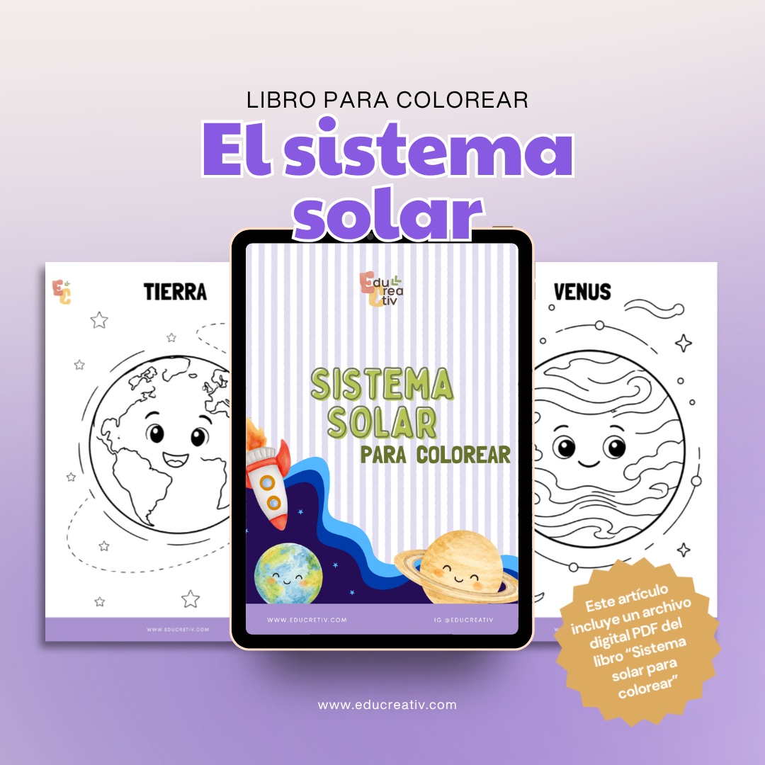 Libro DIGITAL "El sistema solar para colorear"