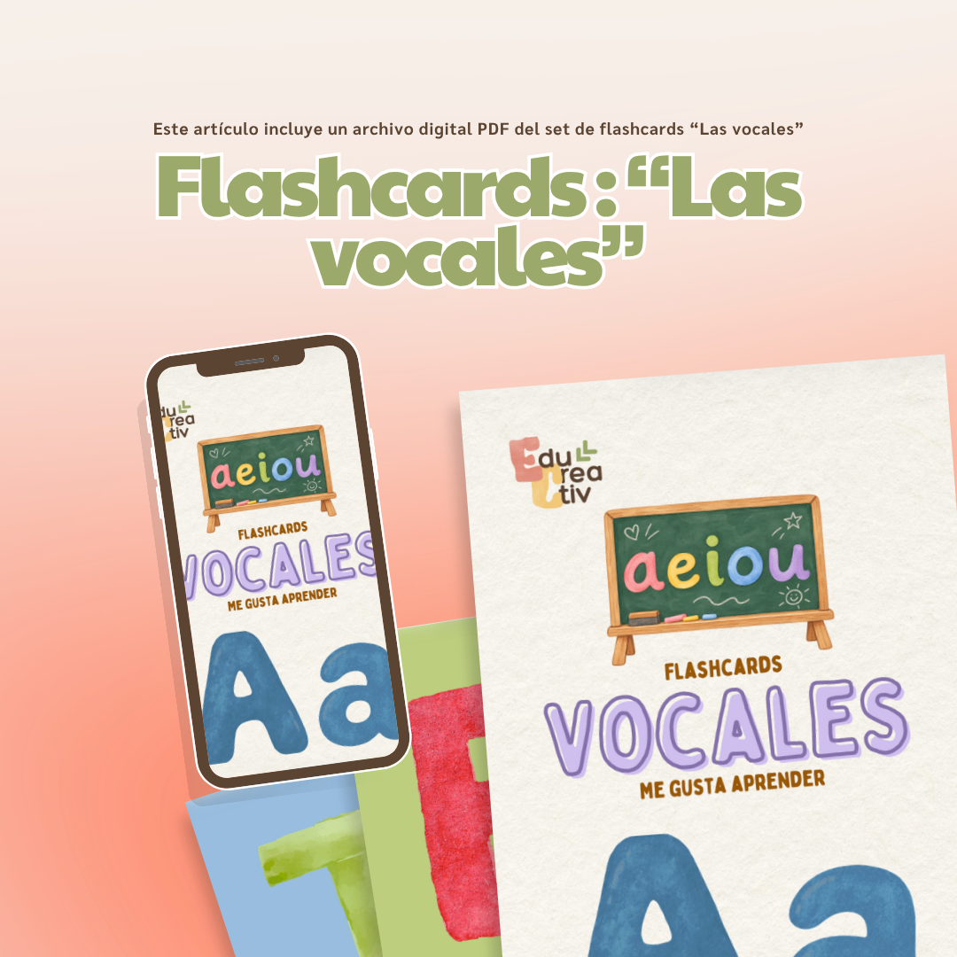 Set de flashcards DIGITAL: Las vocales
