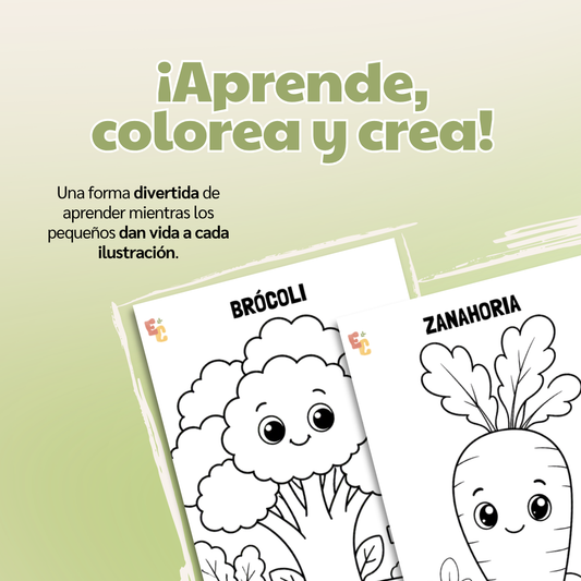 GRATIS — Libro digital "Verduras para colorear"