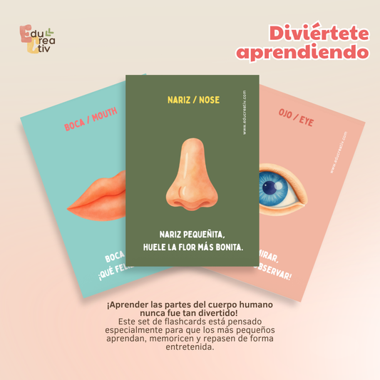 Set de flashcards DIGITAL: Partes del cuerpo