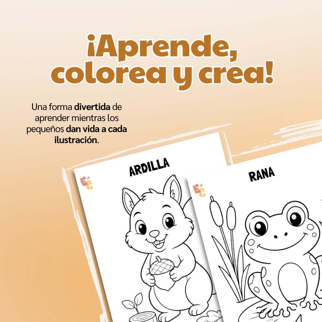 Libro DIGITAL "Animales del bosque para colorear"