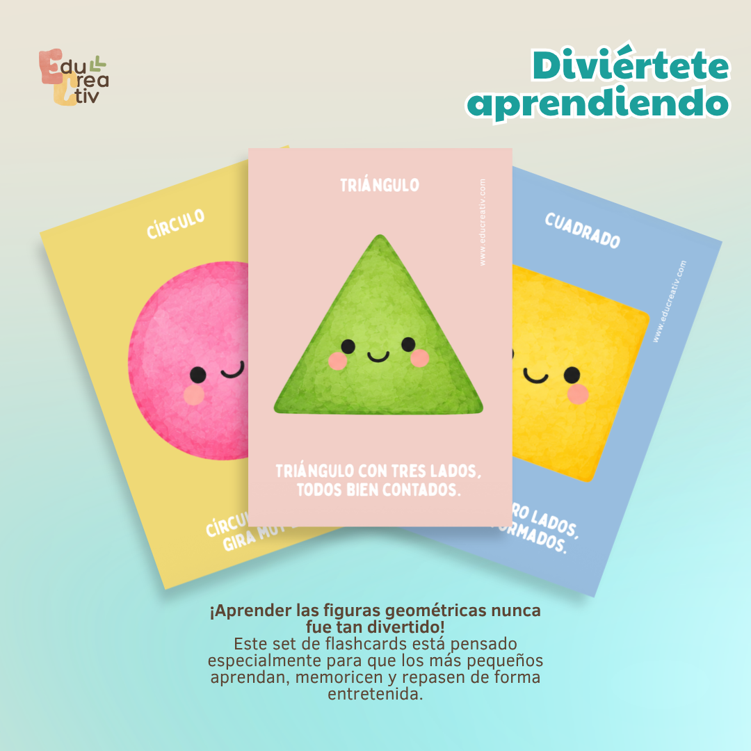 Set de flashcards DIGITAL: Figuras geométricas