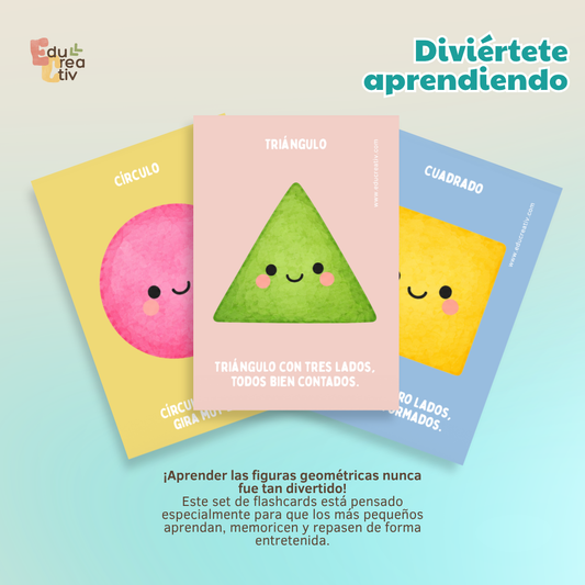 Set de flashcards DIGITAL: Figuras geométricas