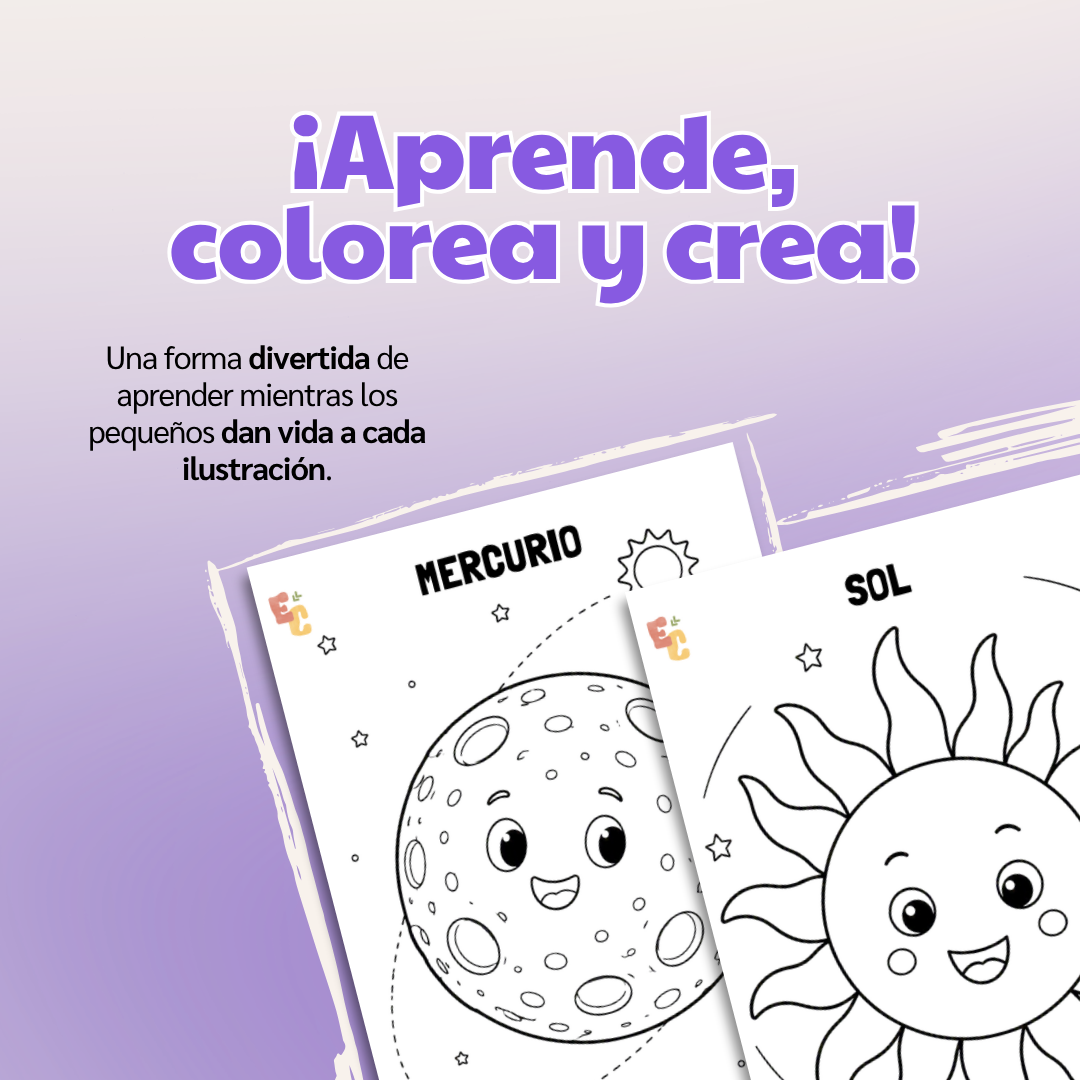 Libro DIGITAL "El sistema solar para colorear"