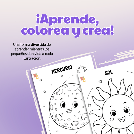 Libro DIGITAL "El sistema solar para colorear"