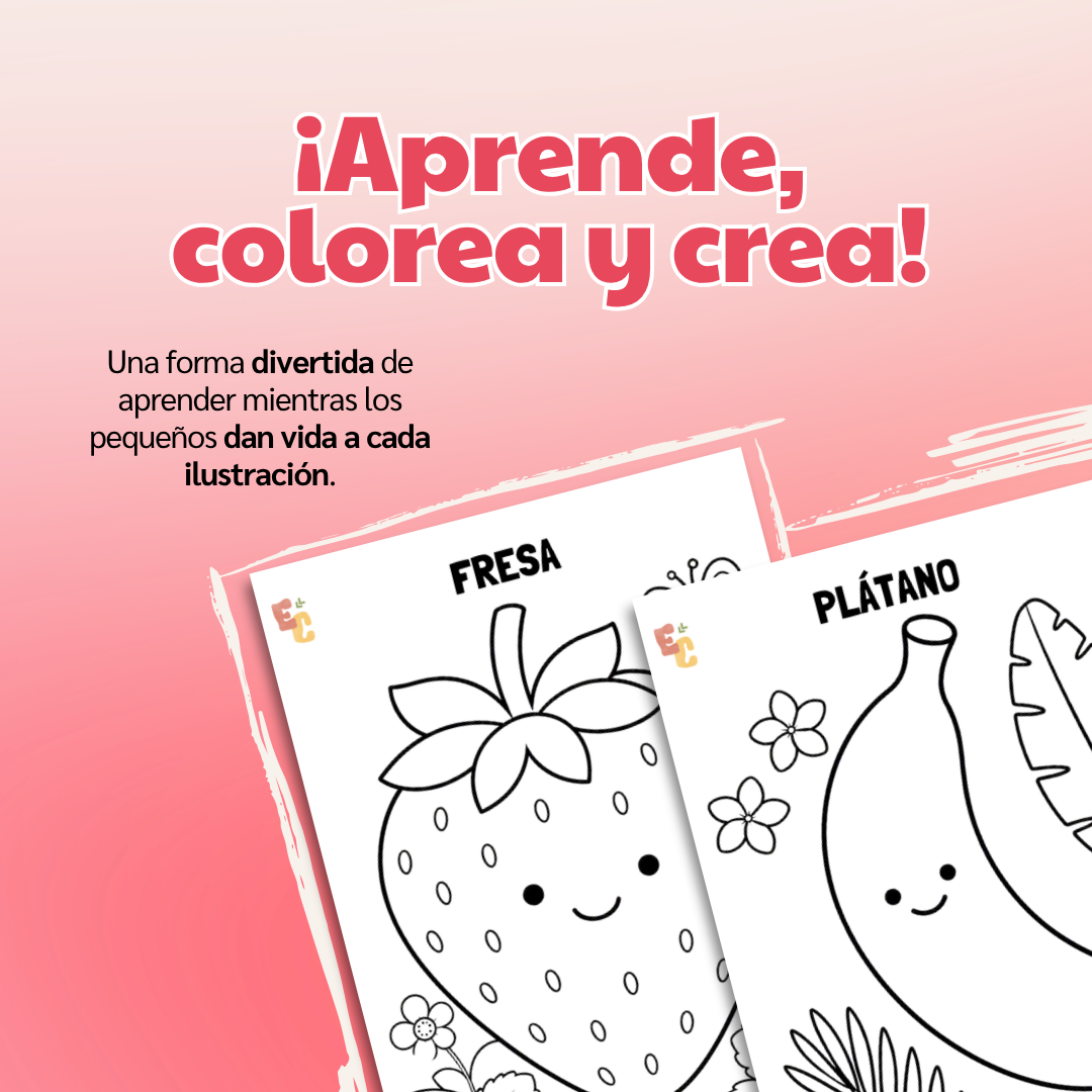 GRATIS — Libro digital "Frutas para colorear"