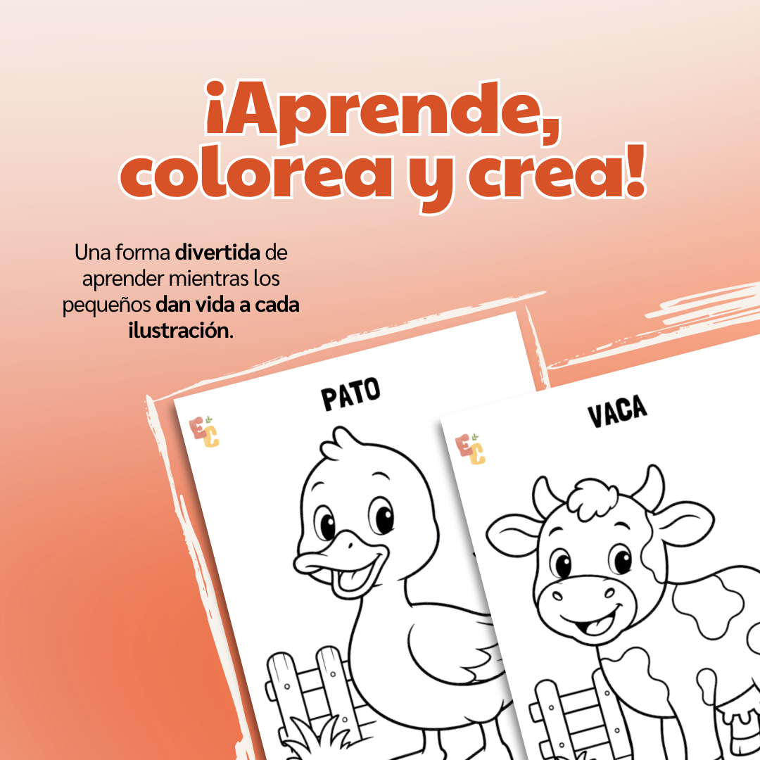 GRATIS — Libro digital "Animales de granja para colorear"