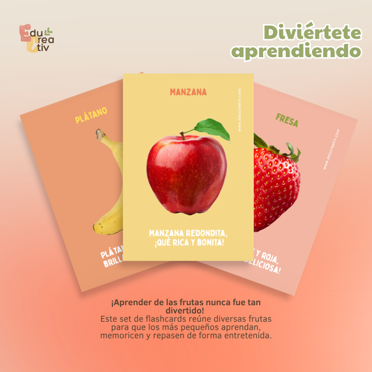 Set de flashcards DIGITAL: Las frutas