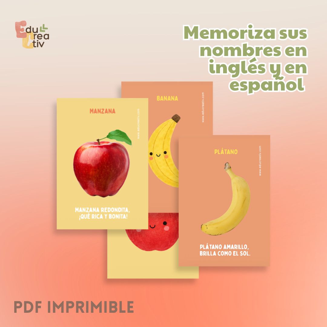 Set de flashcards DIGITAL: Las frutas