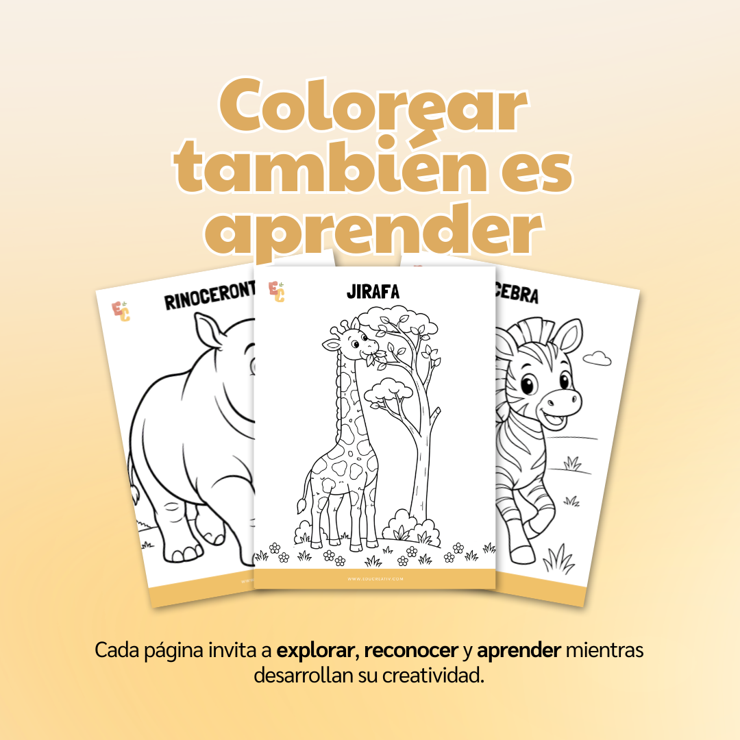 GRATIS — Libro digital "Animales salvajes para colorear"