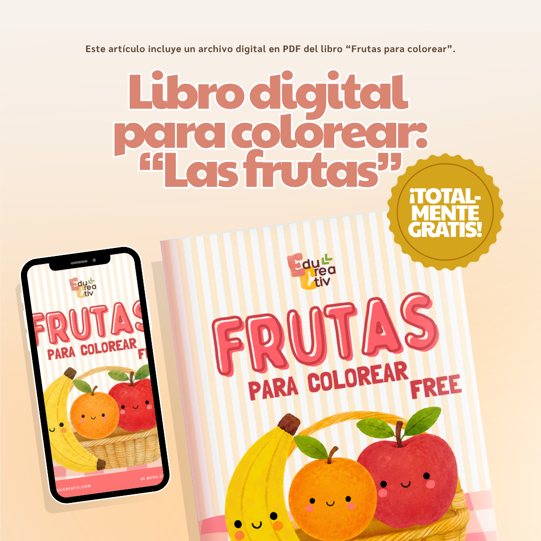 GRATIS — Libro digital "Frutas para colorear"