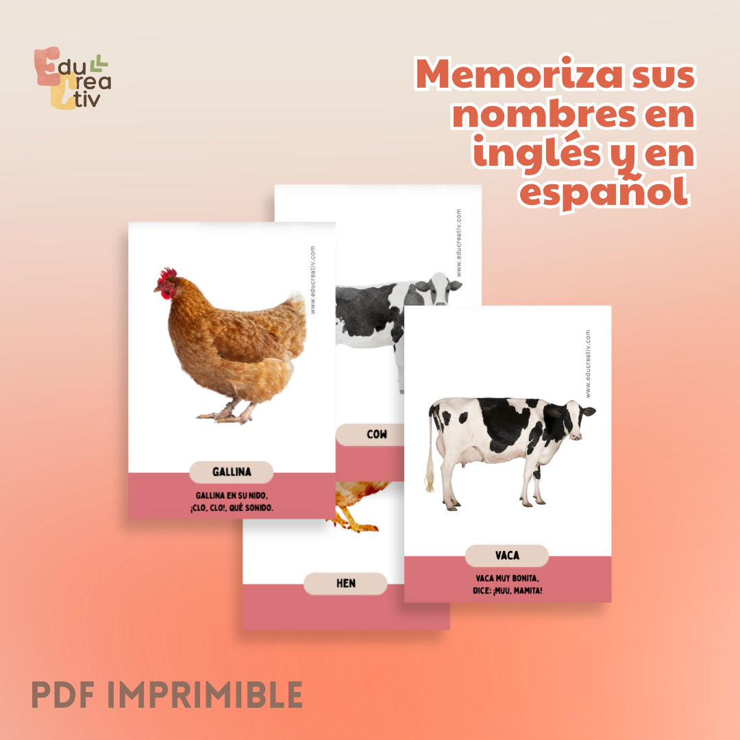 Set de flashcards DIGITAL: Animales de la granja