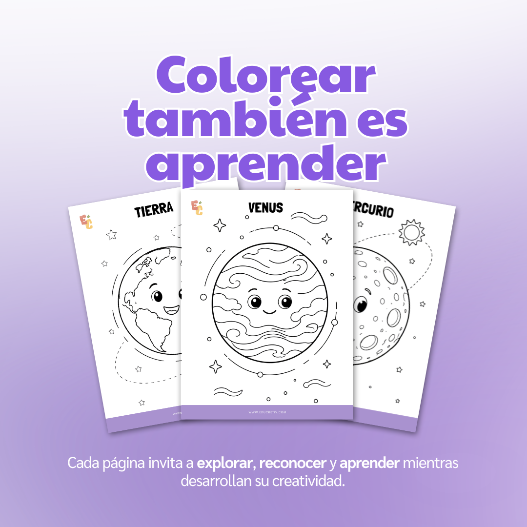 Libro DIGITAL "El sistema solar para colorear"