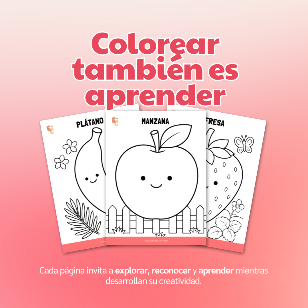 GRATIS — Libro digital "Frutas para colorear"