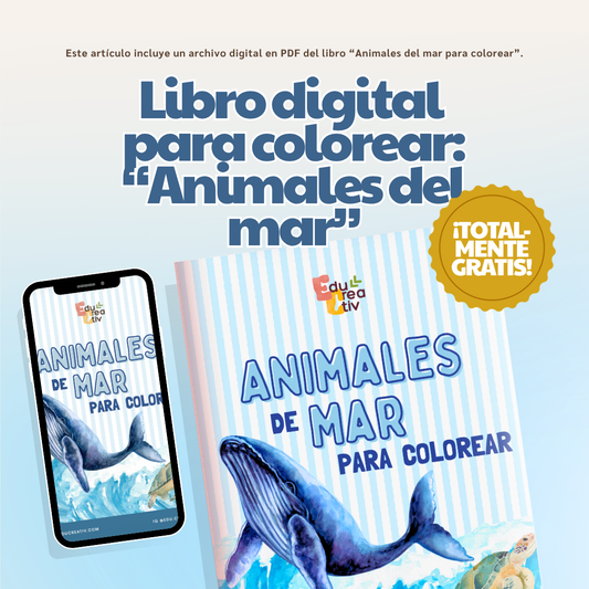 GRATIS — Libro digital "Animales del mar para colorear"
