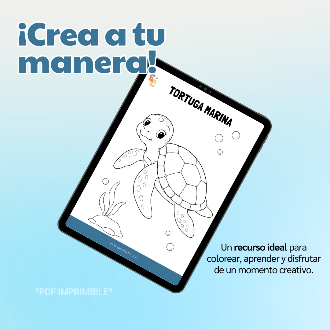 GRATIS — Libro digital "Animales del mar para colorear"