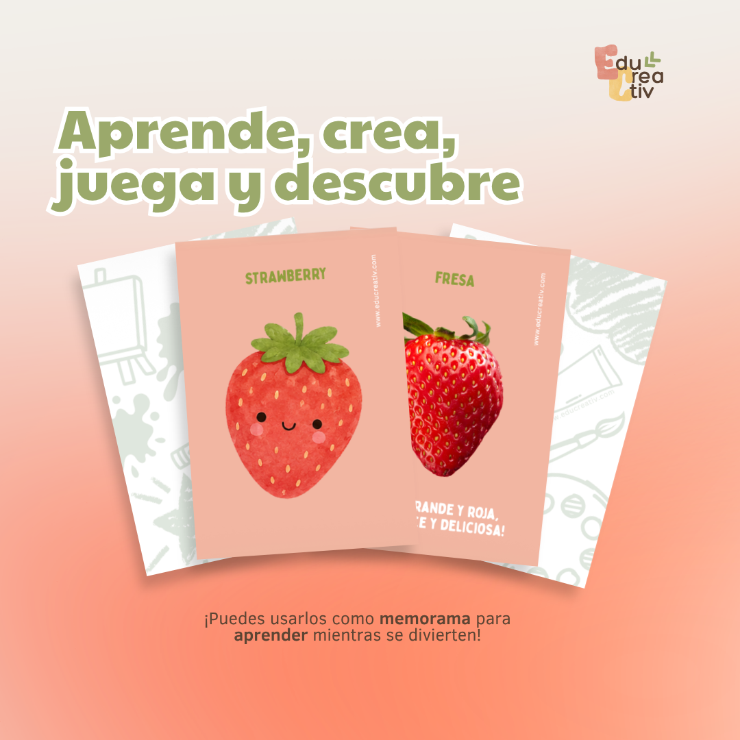 Set de flashcards DIGITAL: Las frutas