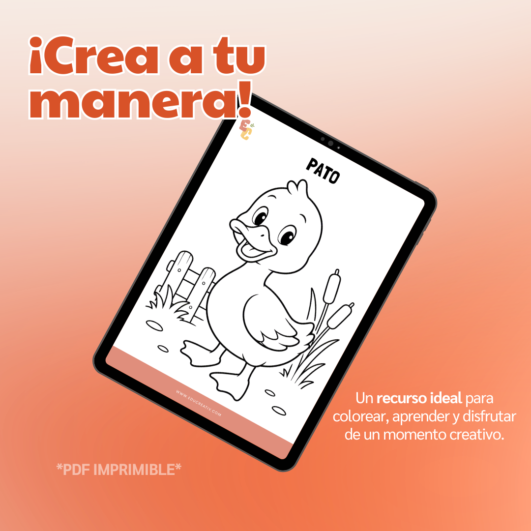 GRATIS — Libro digital "Animales de granja para colorear"