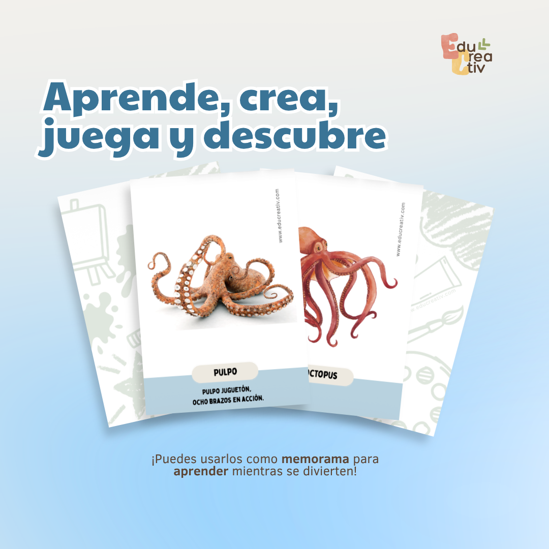 Set de flashcards DIGITAL: Animales del mar
