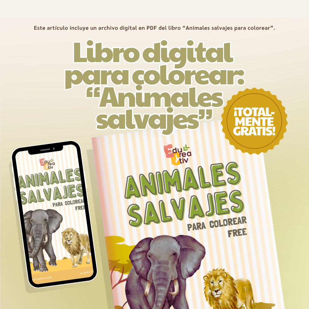 GRATIS — Libro digital "Animales salvajes para colorear"