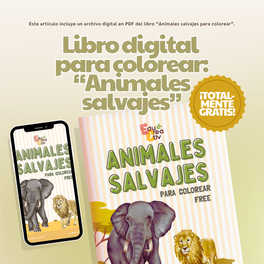 GRATIS — Libro digital "Animales salvajes para colorear"