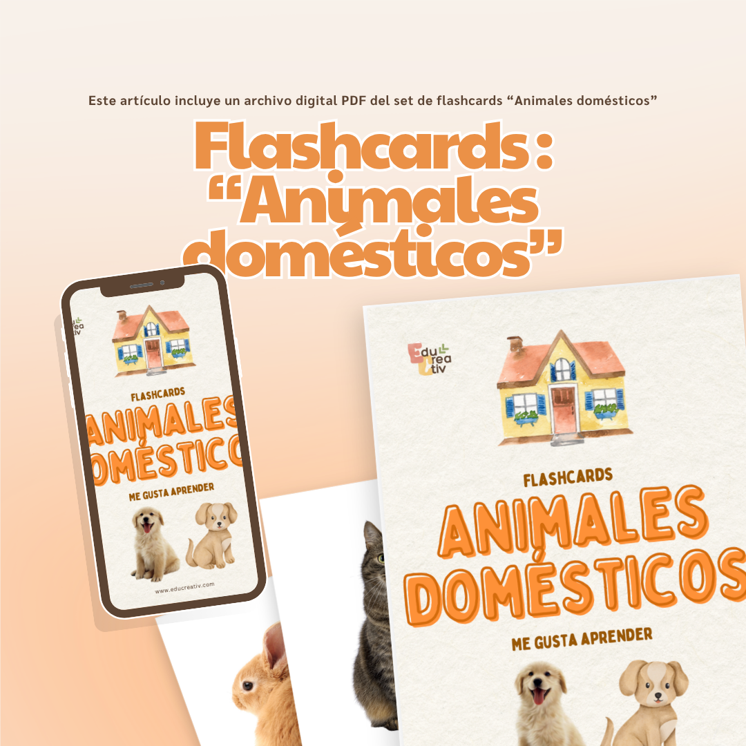 Set de flashcards DIGITAL: Animales domésticos